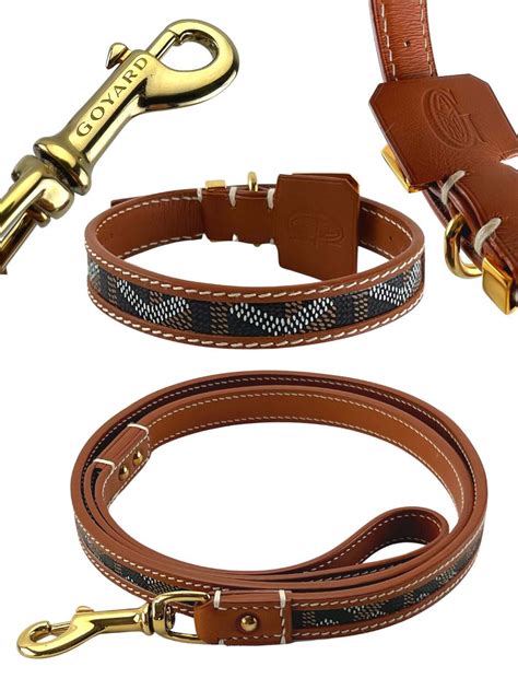 goyard for dogs|Goyard dog collar and leash.